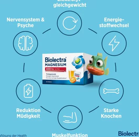 Biolectra Magnesium 400 mg ultra Trinkgranulat Orangengeschmack 40 Stück