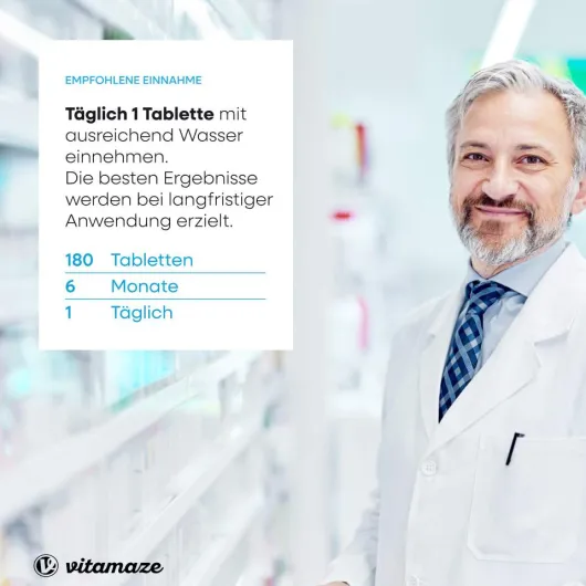 Biotin 10 mg hochdosiert Zink + Selen 180 Tabletten