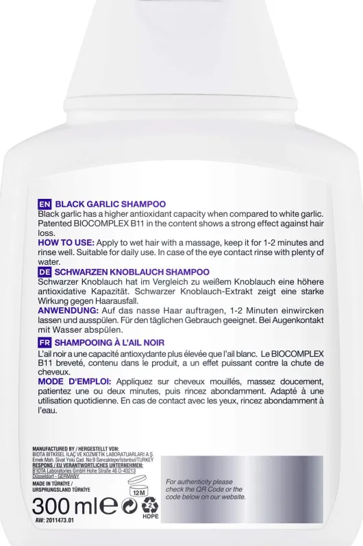 Bioxcin Schwarzer Knoblauch Shampoo 300 ml