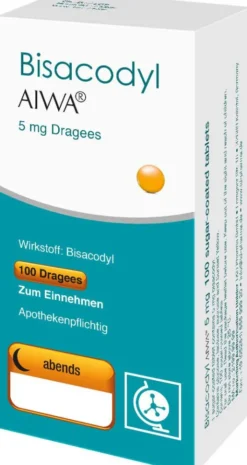 Bisacodyl Aiwa 5 mg 100 Dragees