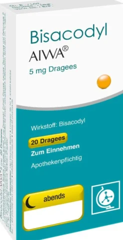 Bisacodyl Aiwa 5 mg 20 Dragees