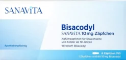 Bisacodyl Sanavita 10 mg Zäpfchen 6 Stück