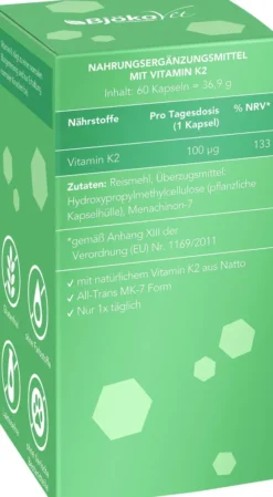 Bjökovit Vitamin K2 Mk-7 All-Trans Kapseln 60 Stück
