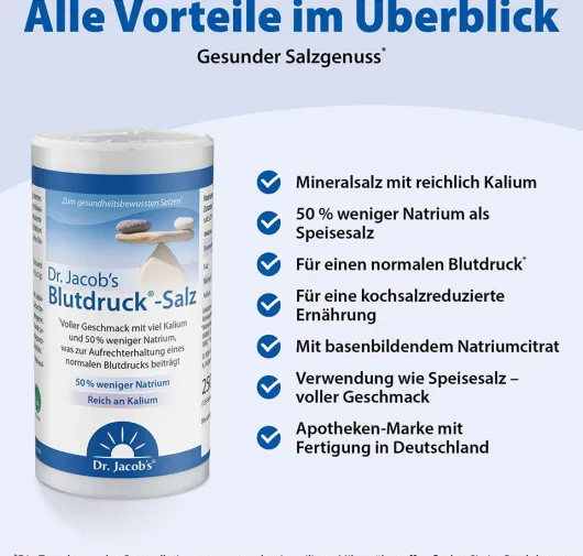 Blutdruck Salz Dr.Jacob s 250 G