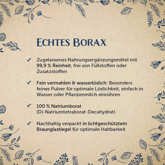 Borax Pulver Natriumtetraborat Rein Vegan 380 G