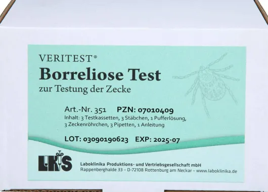 Borreliose Test zur Testung der Zecke Testkarte 3 Stk