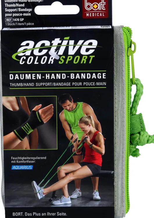 Bort Activecolor Sport Daumen Hand Bandage Schwarz Gr. M 1 Stück
