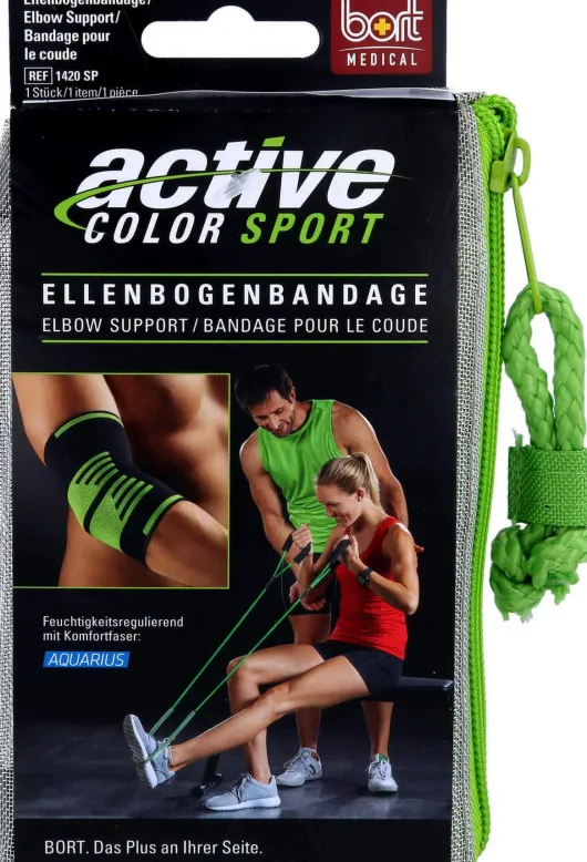 Bort Activecolor Sport Ellenbogenband.S Schwarz Grün 1 Stück