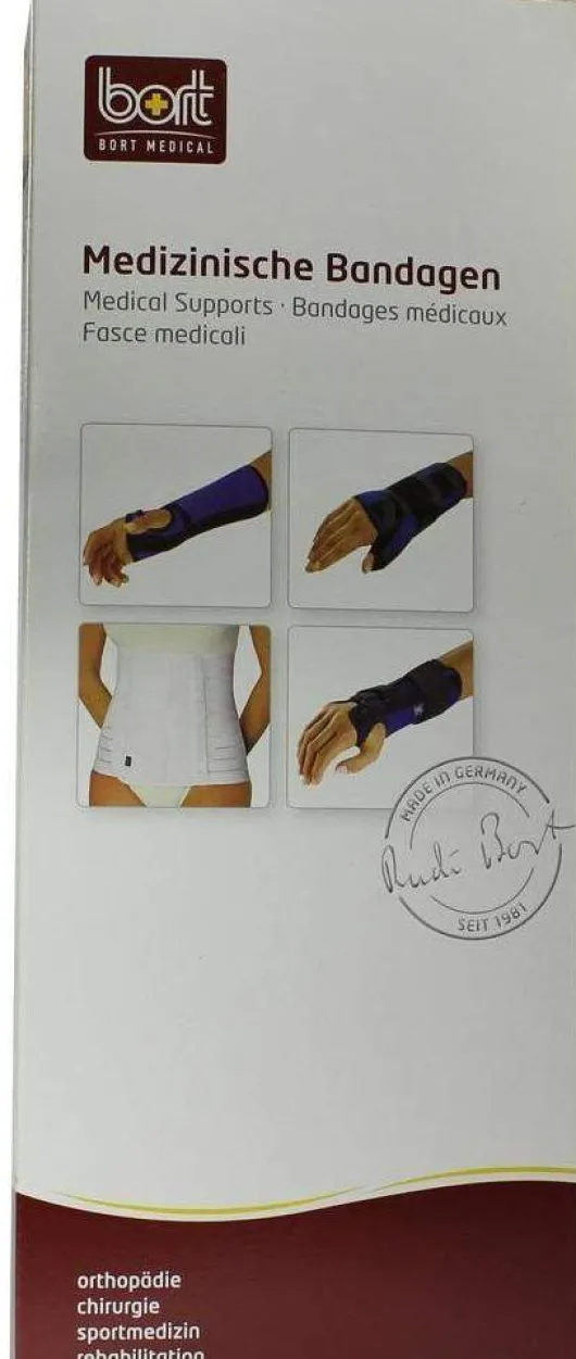 Bort Arm Handgelenkstütze Mit Aluschiene Rechts Large Blau-Schwarz
