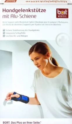 Bort Handgelenkstütze Mit Aluschiene Links Medium Schwarz 1 Stück