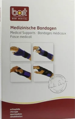 Bort Handgelenkstütze Mit Aluschiene Rechts Large Blau
