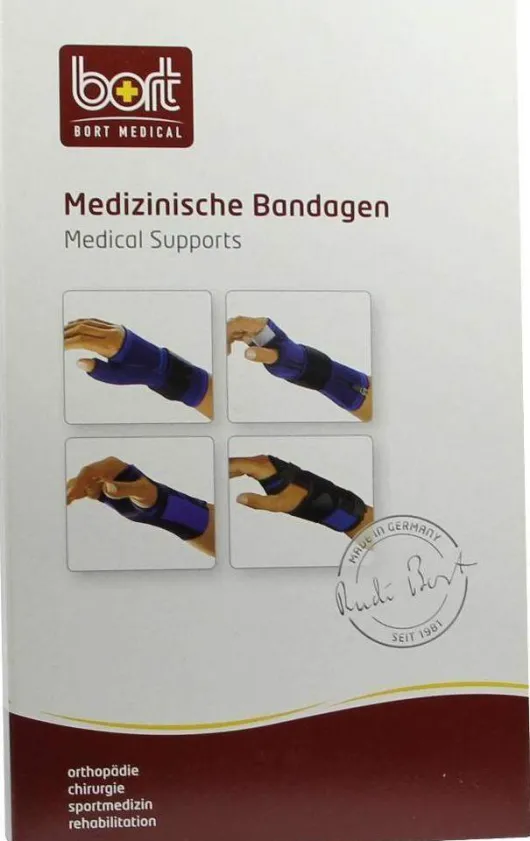 Bort Handgelenkstütze Mit Alu Band Links Small Blau
