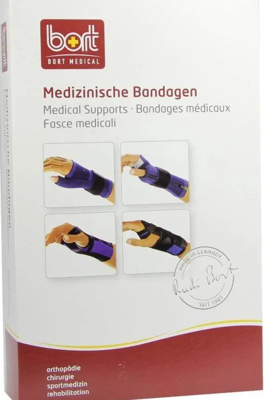 Bort Handgelenkstütze Mit Daumenaussparung Medium Blau