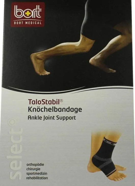 Bort Talostabil Knöchelstütze Silikon Links Large Schwarz