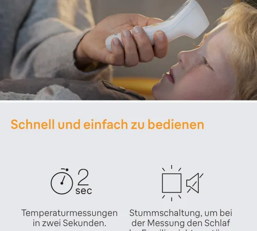Braun Sensian 3 Kontaktloses Stirn Thermometer 1 Stück