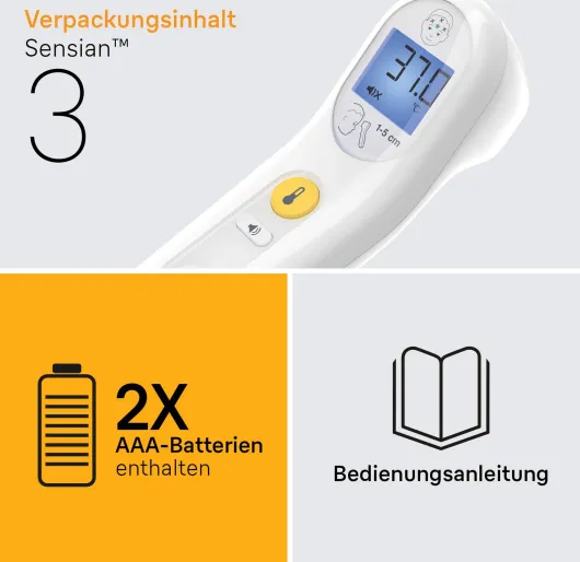 Braun Sensian 3 Kontaktloses Stirn Thermometer 1 Stück