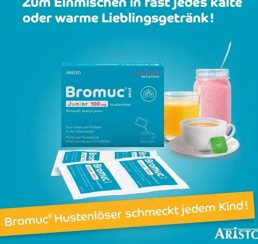 Bromuc Akut Junior 100 mg Hustenlöser 20 Brausetabletten