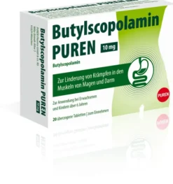 Butylscopolamin Puren 10 mg Überzogene Tabletten 20 Stück