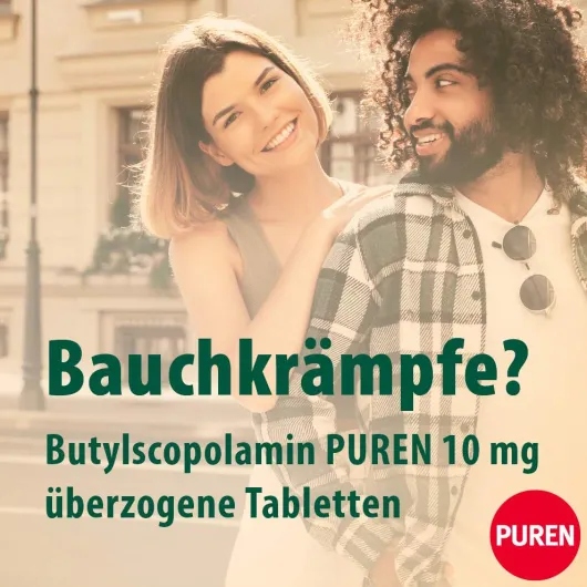 Butylscopolamin Puren 10 mg Überzogene Tabletten 50 Stück