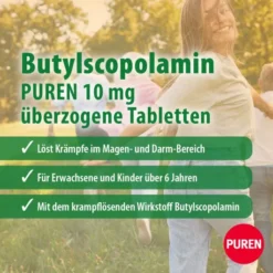 Butylscopolamin Puren 10 mg Überzogene Tabletten 50 Stück