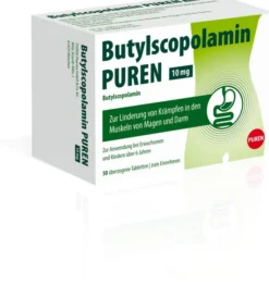 Butylscopolamin Puren 10 mg Überzogene Tabletten 50 Stück