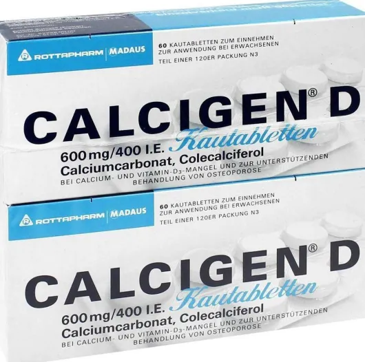 Calcigen D 600 mg Pro 400 I.E. 120 Kautabletten