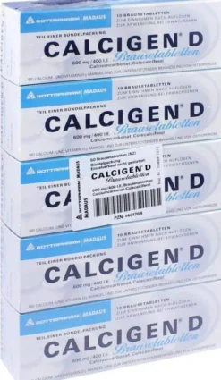 Calcigen D 600 mg und 400 I.E. Brausetabletten 50 Stück
