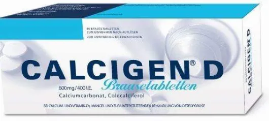 Calcigen D 600 mg und 400 I.E. Brausetabletten 40 Stück