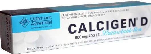 Calcigen D 600 mg und 400 I.E. Brausetabletten 20 Stück