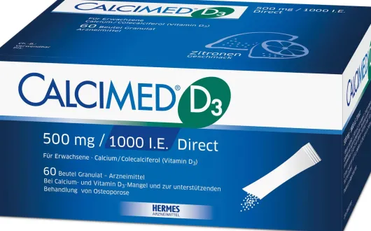Calcimed D3 500 mg - 1000 I.E. Direct Granulat 60 Beutel