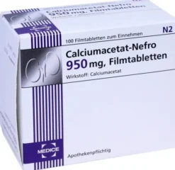 Calciumacetat Nefro 950 mg 100 Filmtabletten
