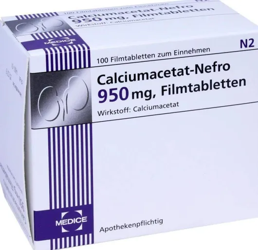 Calciumacetat Nefro 950 mg 100 Filmtabletten