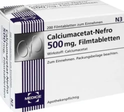 Calciumacetat Nefro 500 mg 200 Filmtabletten