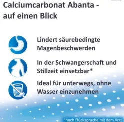 Calciumcarbonat Abanta 500 mg 100 Kautabletten