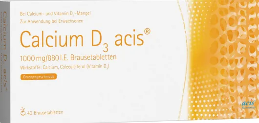 Calcium D3 Acis 1000 mg 880 I.E. 40 Brausetabletten
