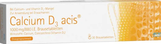 Calcium D3 Acis 1000 mg 880 I.E. 20 Brausetabletten
