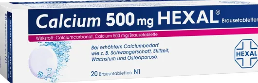 Calcium 500 mg Hexal 20 Brausetabletten