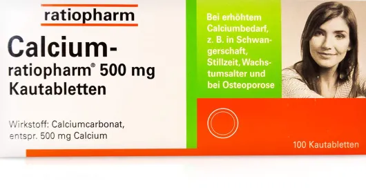 Calcium Ratiopharm 500 mg Kautabletten 100 Kautabletten