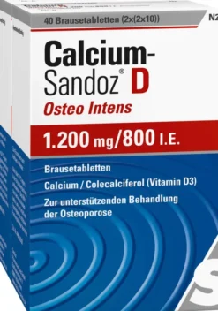 Calcium Sandoz D Osteo Intens 1200 Mg-800 I.E. 40 Brausetabletten