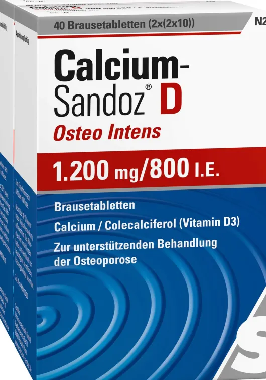 Calcium Sandoz D Osteo Intens 1200 Mg-800 I.E. 40 Brausetabletten
