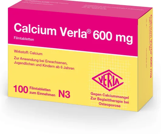 Calcium Verla 600 mg 100 Filmtabletten
