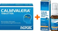 Calmvalera 100 Tabletten + Calmnight Hevert Melatonin Spray 30 ml