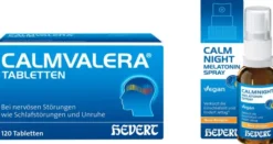 Calmvalera 120 Tabletten + Calmnight Hevert Melatonin Spray 30 ml