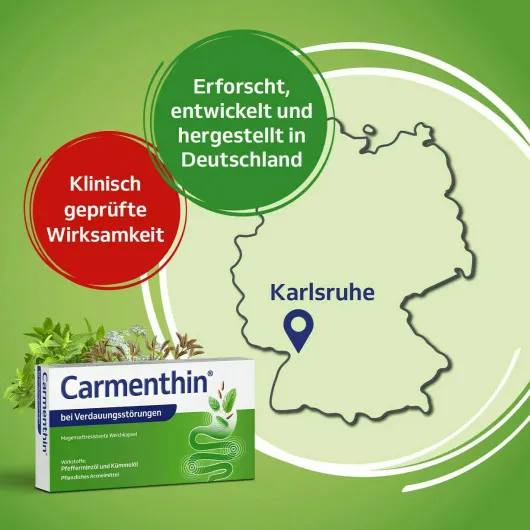 Carmenthin bei Verdauungsstörungen 42 magensaftresistente Weichkapseln