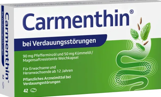Carmenthin bei Verdauungsstörungen 42 magensaftresistente Weichkapseln