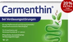 Carmenthin bei Verdauungsstörungen 14 magensaftresistente Weichkapseln