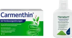 Carmenthin bei Verdauungsstörungen 42 magensaftresistente Weichkapseln + Hametum Medizinischer Reinigungsschaum 100 ml
