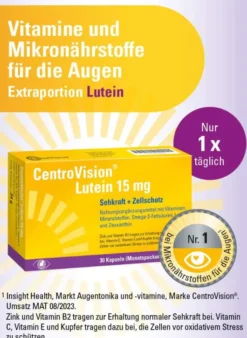 Centrovision Lutein 15 mg 30 Kapseln