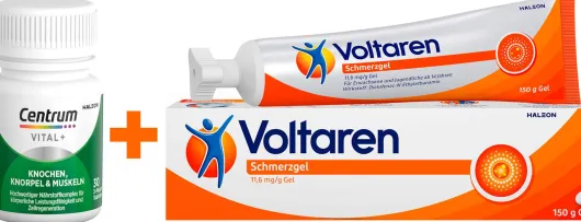 Centrum Vital+ Knochen Knorpel & Muskeln 30 Tabletten + Voltaren Schmerzgel 150 g