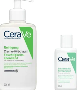 CeraVe Creme-zu-Schaum Reinigung 236 ml + gratis Schäumendes Reinigungsgel 20 ml
